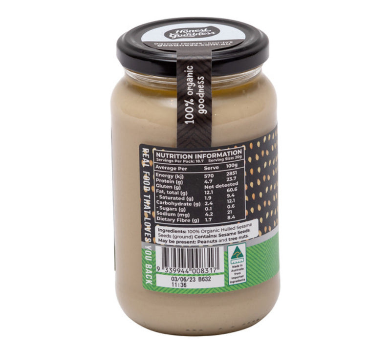 Organic Hulled Tahini 375g