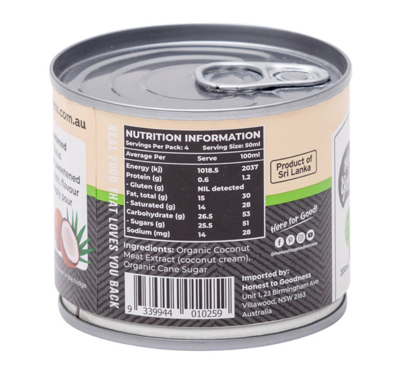 Organic Sweetened Condensed Coconut Milk 210g